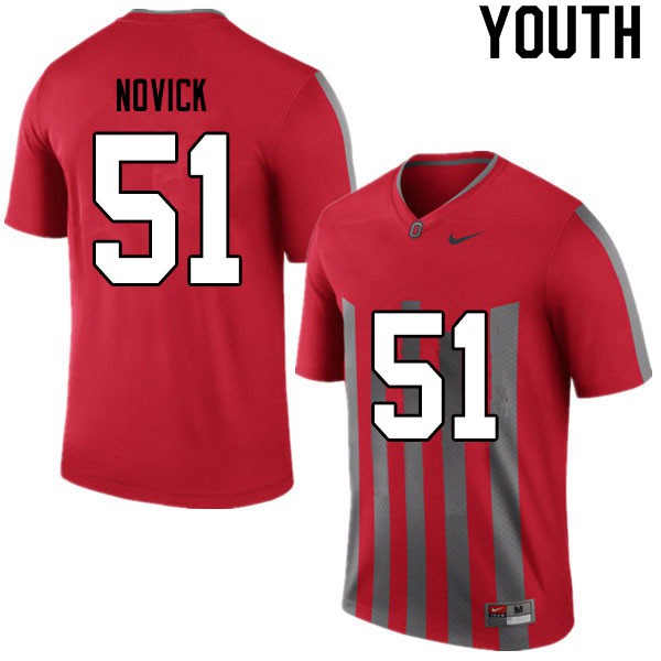 Ohio State Buckeyes #51 Brett Novick Youth University Jersey Retro